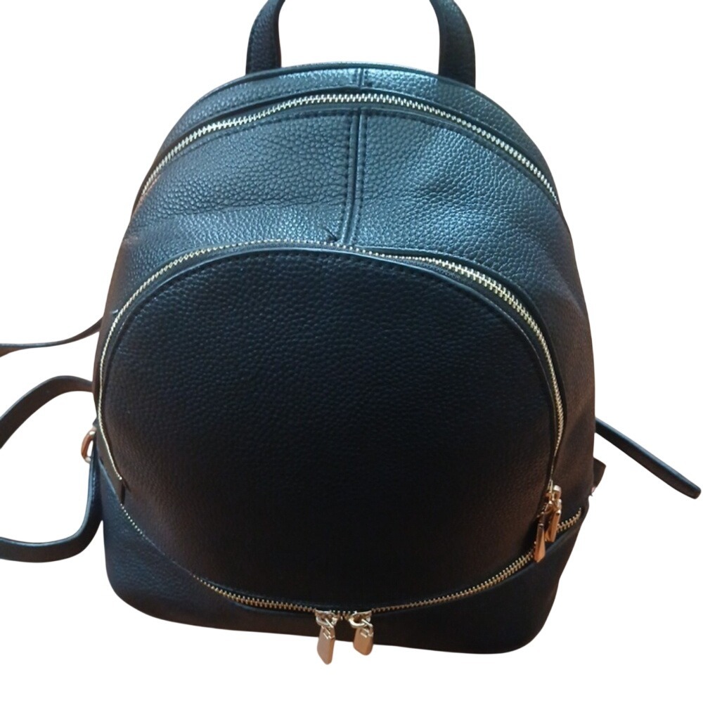 Black Leather Backpack‎